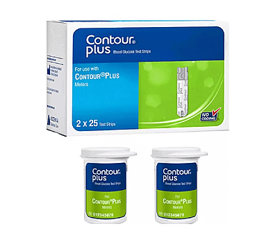 Contour Plus Blood Glucose Test Strips, 50 Count