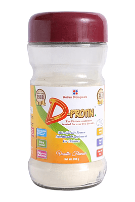 D-Protin Vanilla Flavoured Powder, 200GM Bottle