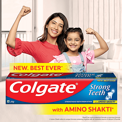 Colgate Strong Teeth Toothpaste with Amino Shakti