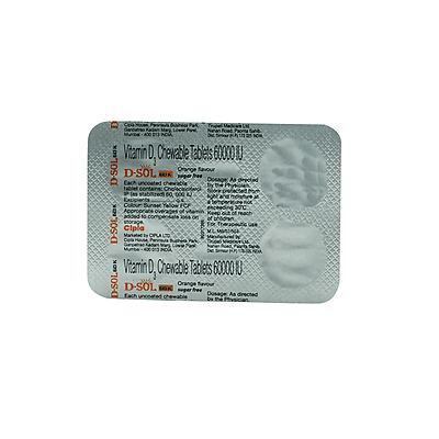 D-Sol 60K Vitamin D3 Chewable Tablet Orange